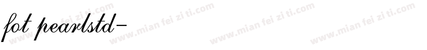 fot pearlstd字体转换